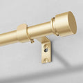 Modern Gold Curtain Rods for Windows 66 to 120 Inch, Decorative Drapery Rods by OLV