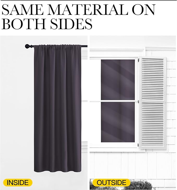 NICETOWN RV Blackout Curtains for Camper Windows, Kitchen Short Blackout - Image 5
