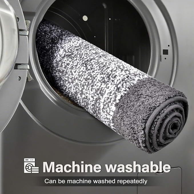 60x24 Long Bathroom Rugs Washable Non Slip, Soft Absorbent Quick Dry Mats - Image 9