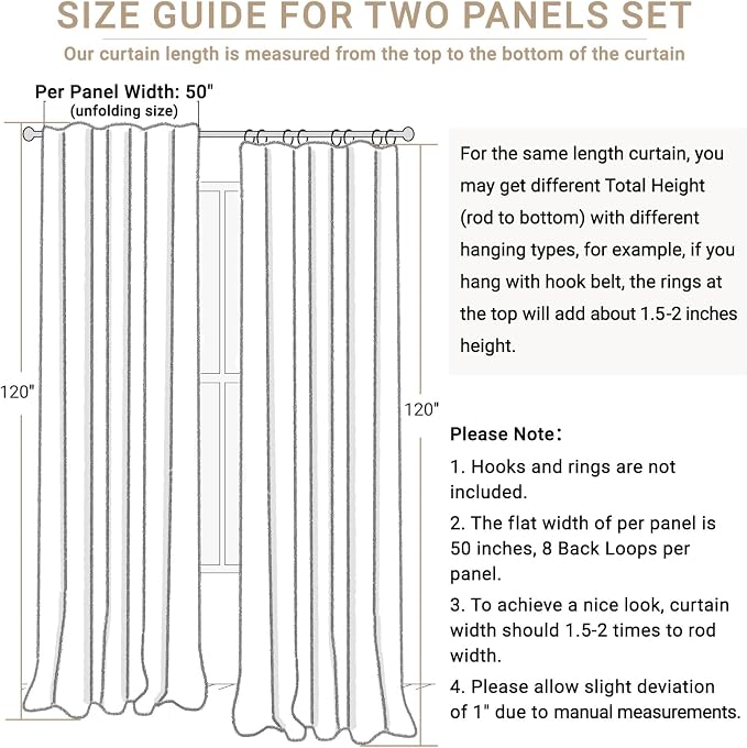 100% Blackout Shield Linen Blackout Curtains - Image 7
