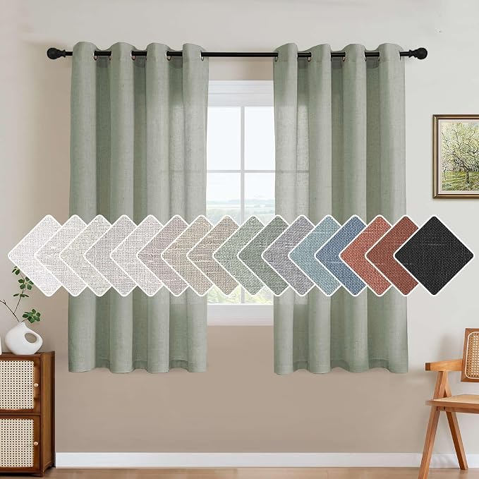 H.VERSAILTEX Living Room Linen Curtains by HVERSAILTEX