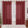 LAMIT Sheer Linen Curtains 63 Inch Length by LAMIT