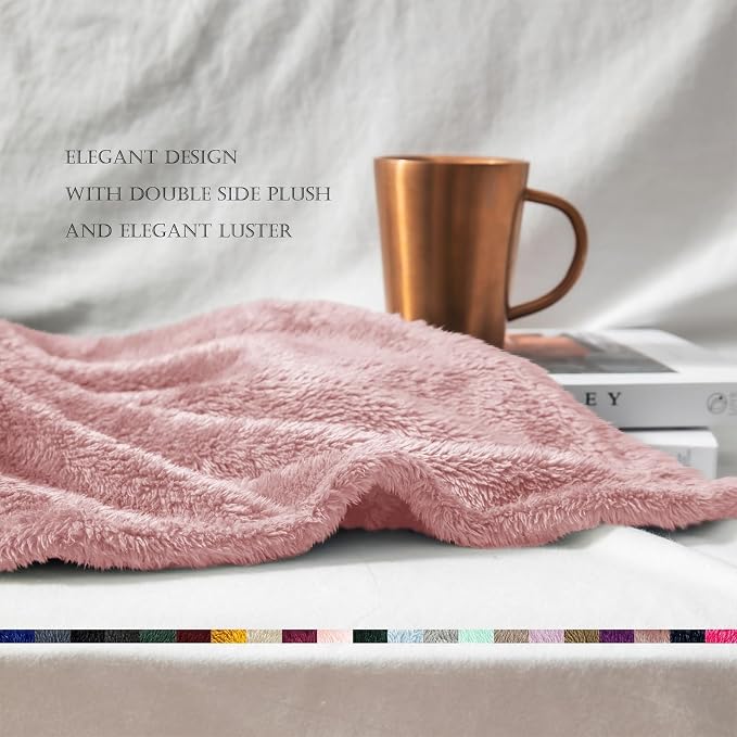 Exclusivo Mezcla Plush Fuzzy Fleece Throw Blanket Extra Large, Super Soft - Image 6