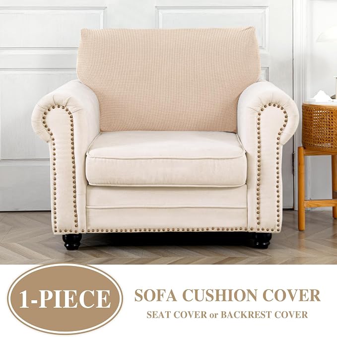 Couch Cushion Cover Seat Cushion Cover Stretch Armchair Cover Separate - Image 3
