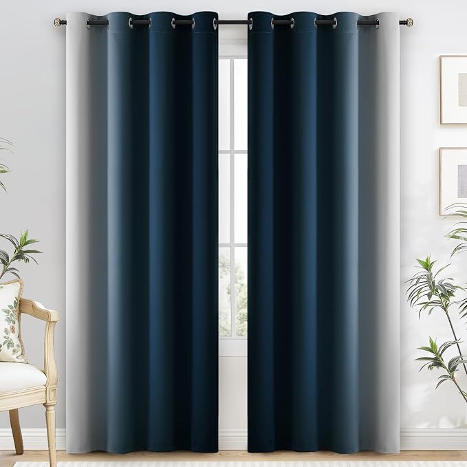 Yakamok 100% Blackout Curtains 84 Inch Length 2 Layers, Light Blocking Thermal - Image 2