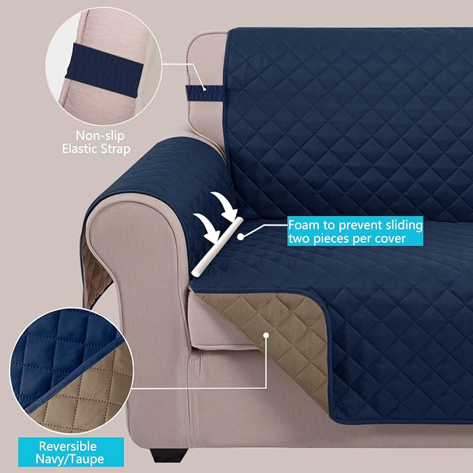 U-NICE HOME Reversible Sofa Cover Couch Cover - Image 3
