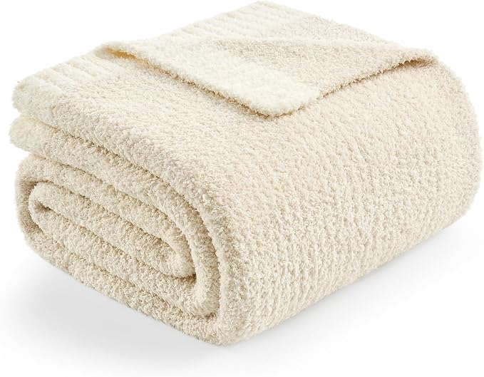 Snuggle Sac Ultra Soft Ivory Bedding Blanket Twin XL, Warm Fluffy Microfiber by SnuggleSac