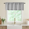 Valances for Windows, Light Filtering Faux Linen Textured Small Short Window by WelvetBLK