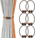 Melaluxe 6 Pack Magnetic Curtain Tiebacks, Decorative Curtain Holdbacks by Melaluxe