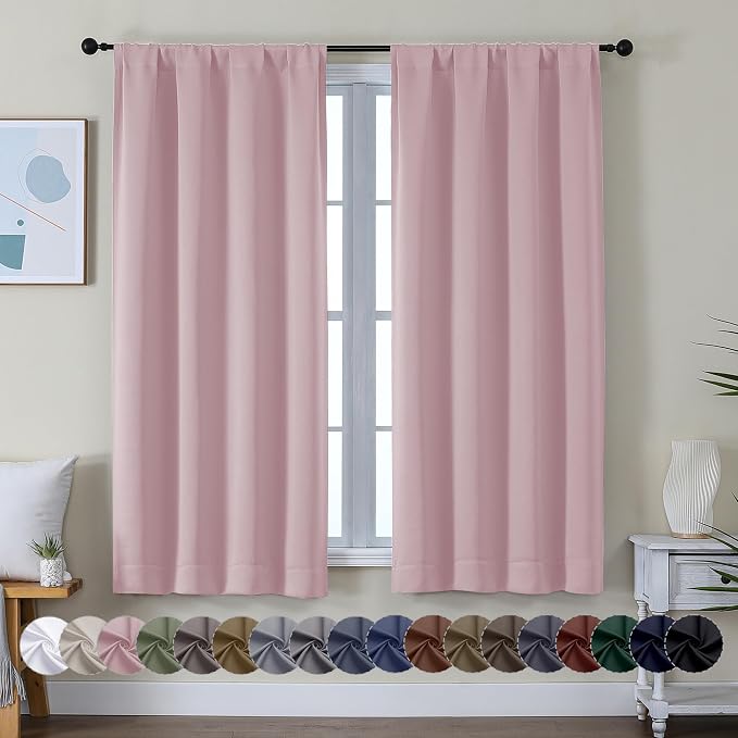 Simplebrand Ava Blush Blackout Curtains by Simplebrand