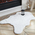 ThreadGlobe Fluffy Faux Rabbit Fur Rug 2'x3', Ultra Soft & Non-Slip Small Rugs by Unknown