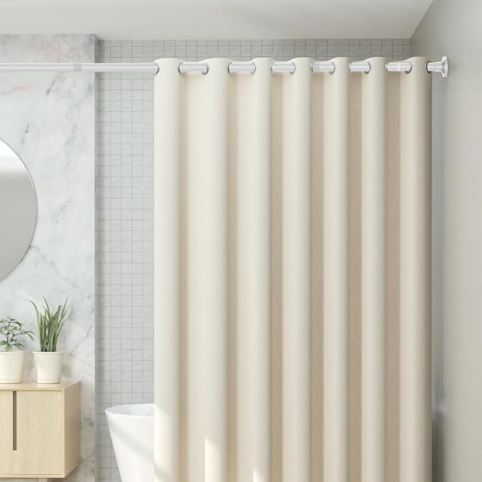 CorkLatta White Shower Curtain Rod 31 to 92 Inch, 1 Inch Diameter Adjustable - Image 7