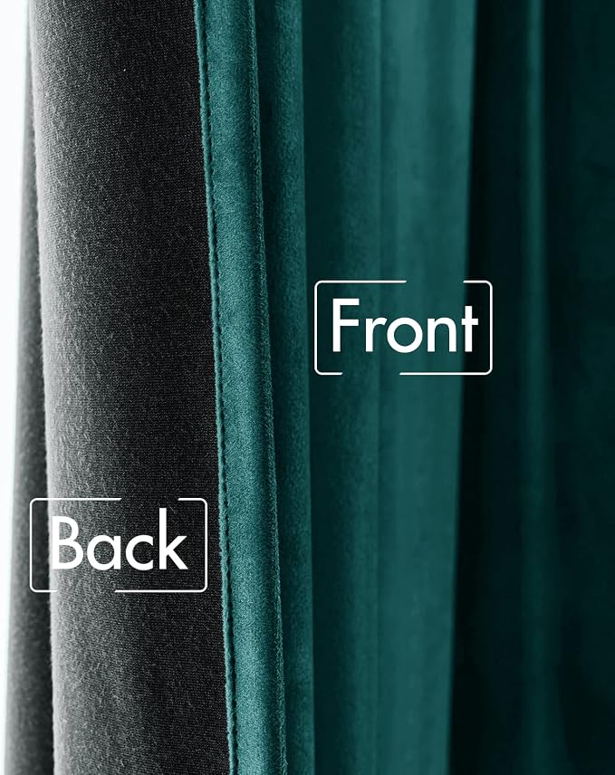 MIULEE Velvet Curtains 108 inches Long 2 Panels - Image 6