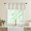 Valances for Windows, Light Filtering Faux Linen Textured Small Short Window by WelvetBLK