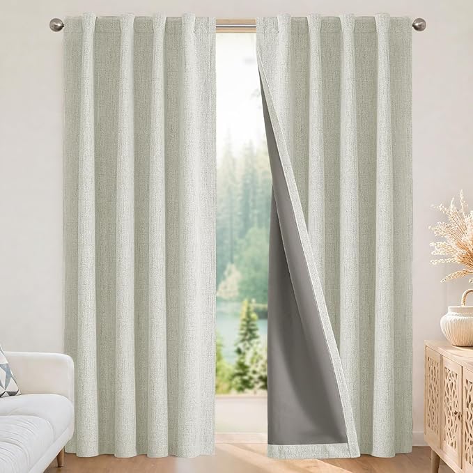 Joydeco Linen Blackout Curtains by JOYDECO