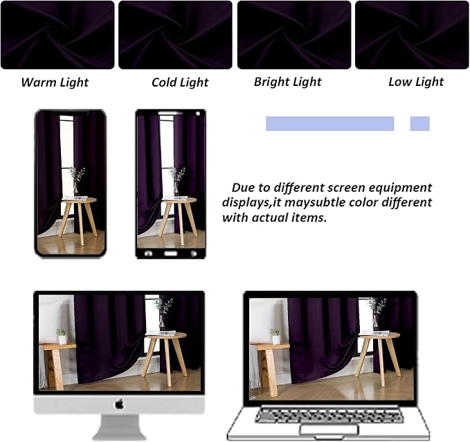 Simplebrand Ava Blackberry Short Blackout Curtains - Image 9