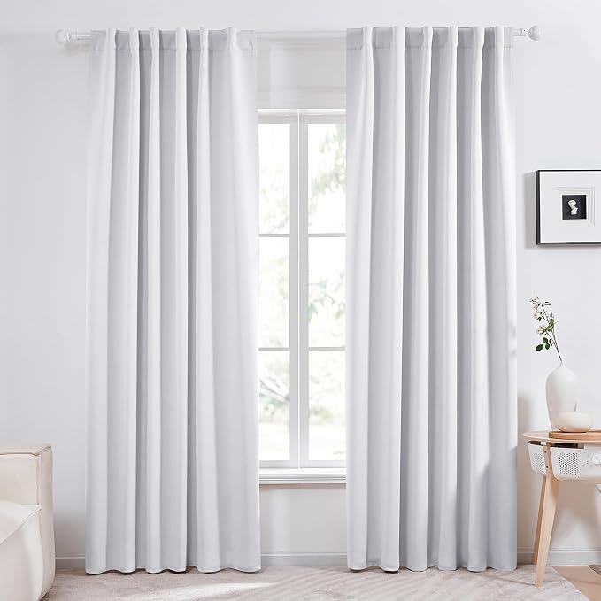 Deconovo Blackout Curtains Back Tab and Rod Pocket Thermal Insulated Curtain - Image 2
