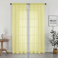 OWENIE Sheer Curtains 84 inches Long 2 Panels Set by OWENIE