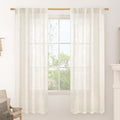 LAMIT Light Filtering Linen Curtains 72 inches Long by LAMIT