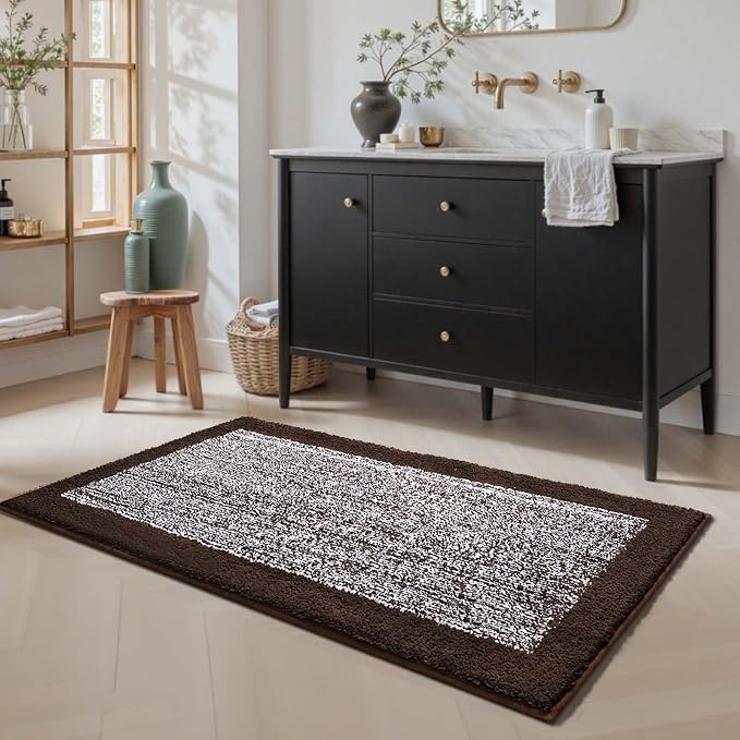 48x24 Long Bathroom Rugs Washable Non Slip, Soft Absorbent Quick Dry Mats - Image 3