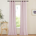 NICETOWN Blush Pink Linen Curtains by NICETOWN