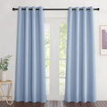 NICETOWN Blackout Vintage Blue Curtains 84 inches Long, Grommet Room Darkening by NICETOWN