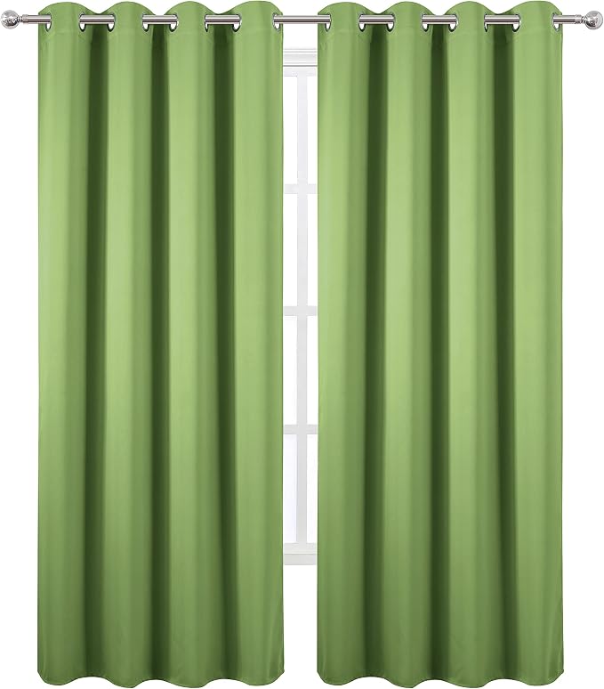 LEMOMO Light Green Blackout Curtains - Image 2