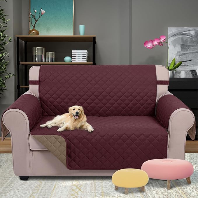 U-NICE HOME Loveseat Sofa Cover Reversible Couch Cover - Image 2