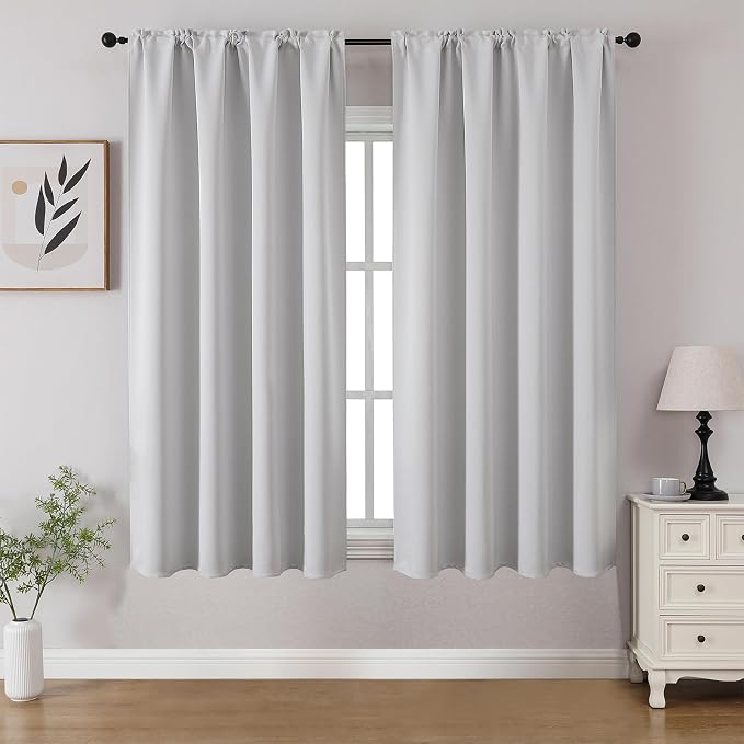 CUCRAF Blackout Curtains Room Darkening Window Curtain Panels, Rod Pocket by CUCRAF