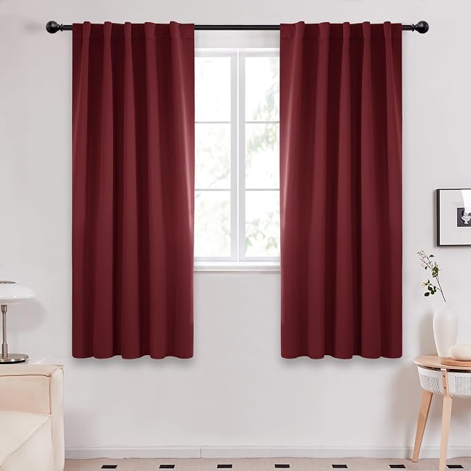 Deconovo Solid Room Darkening Curtains Rod Pocket and Back Tab Blackout Curtains by Deconovo