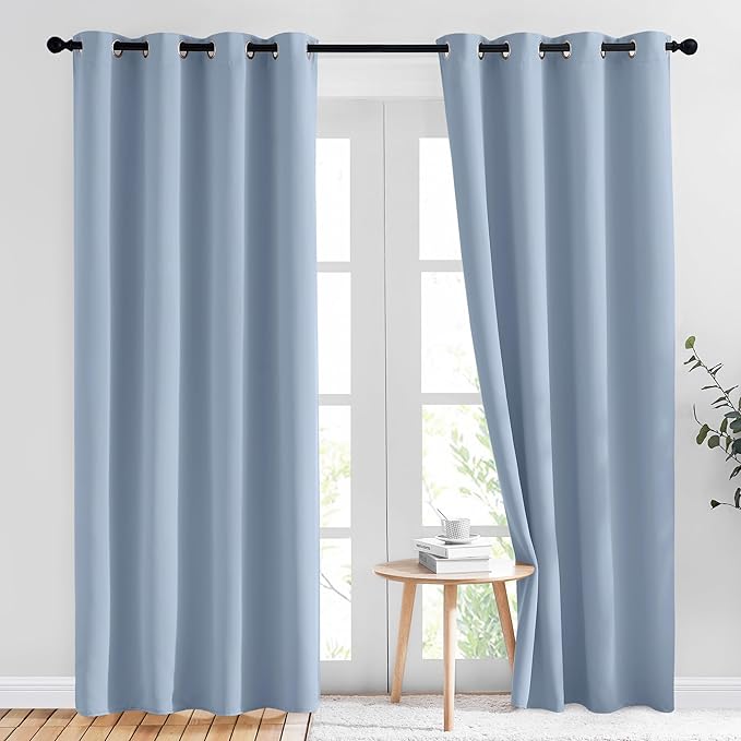 NICETOWN Vintage Blue Blackout Curtains by NICETOWN