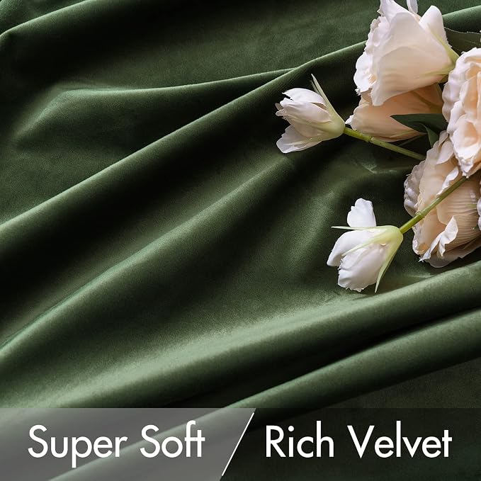 MIULEE Velvet Curtains 108 inches Long 2 Panels - Image 4