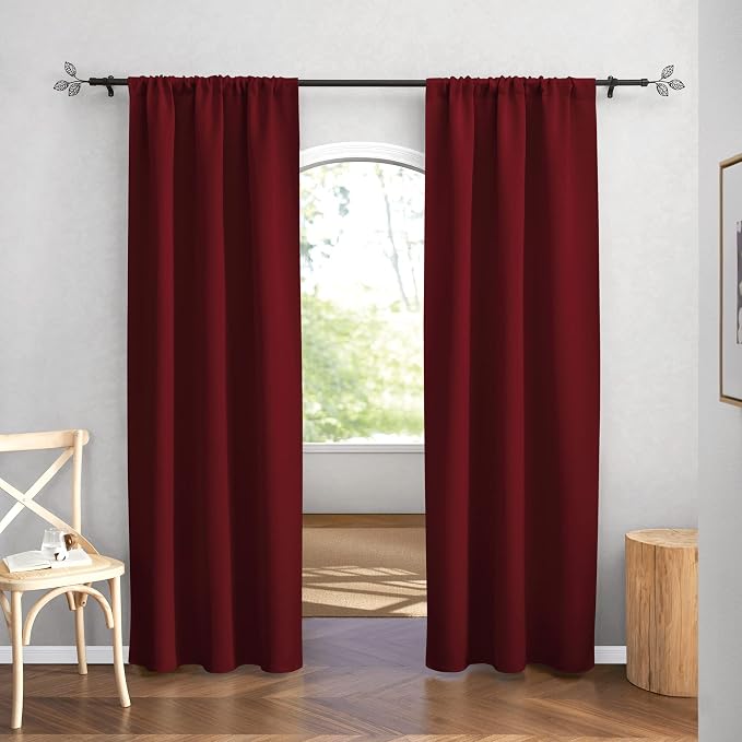 RYB HOME Blackout Curtains for Bedroom 84 inches Long 2 Panels Set, Privacy - Image 2