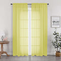 OWENIE Lemon Sheer Curtains 84 Inches Long by OWENIE