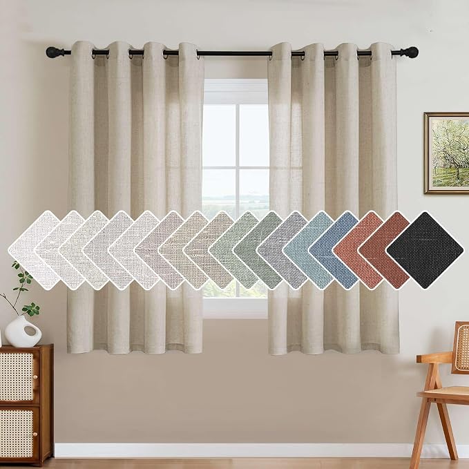 H.VERSAILTEX Living Room Linen Curtains by HVERSAILTEX