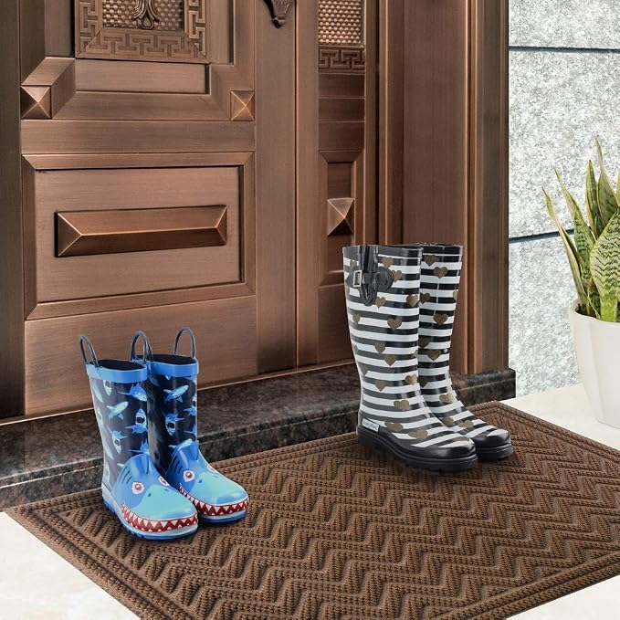 Mibao Front Door Mat, Dirt Trapper Welcome Mat - Image 3