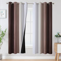Estelar Textiler Brown and Greyish White Blackout Curtains 72 Inch Length 2 by ESTELARTEXTILER