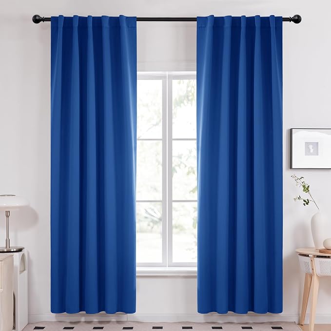 Deconovo Blackout Curtains, Thermal Insulated, W42 x L84 2 Panels, Back Tab by Deconovo