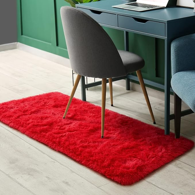 Amearea Shag Fluffy Small Rug, 2x4 Feet Throw Rugs - Image 4