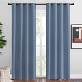 NICETOWN Stone Blue Room Darkening Curtain Panels 86" Length by NICETOWN