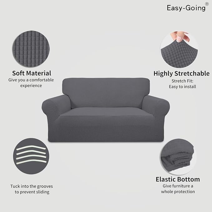 Easy-Going Stretch Loveseat Slipcover 1-Piece Sofa Cover Furniture Protector - Image 3