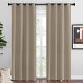 NICETOWN Taupe Blackout Curtains 86" Long, 2 Pieces by NICETOWN
