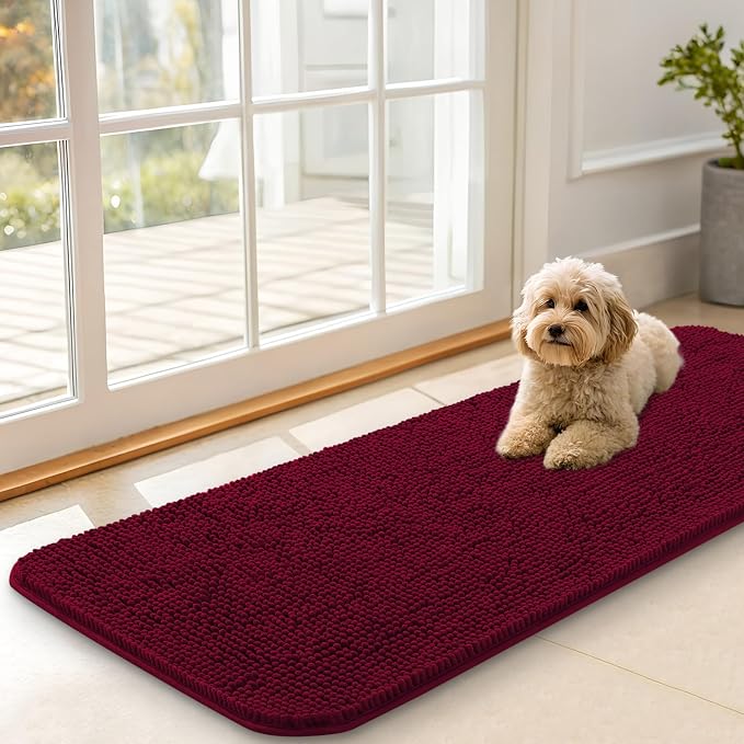 OLANLY Dog Door Mat for Muddy Paws 47x17, Absorbs Moisture and Dirt, Absorbent by OLANLY