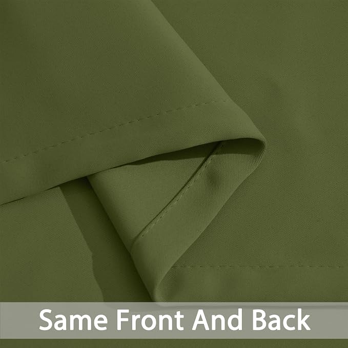 Yakamok Olive Green Blackout Curtains 63 Inches Length - Image 4