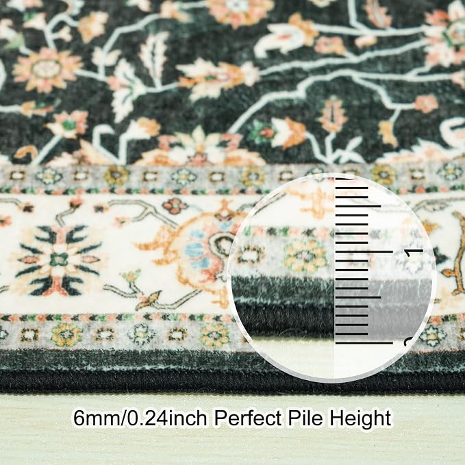 3x12 Long Hallway Runner Rug: Washable Non-Slip Rugs - Image 6