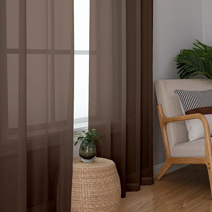 OWENIE Sheer Curtains 54 inches Long - Image 7