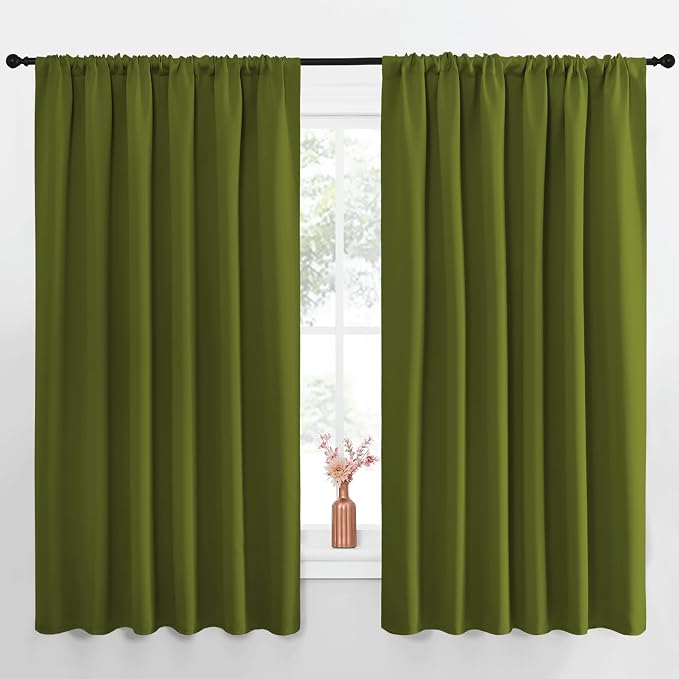 NICETOWN Blackout Curtains for Bedroom, 1 Pair, 62 by 63-inch, Window Treatment by NICETOWN