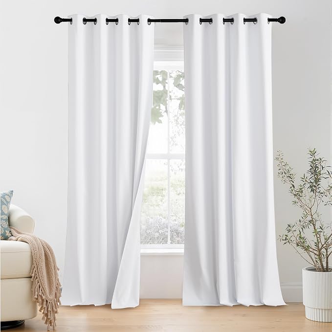 NICETOWN 100% Blackout Window Curtain Panels 90 inch Length by NICETOWN