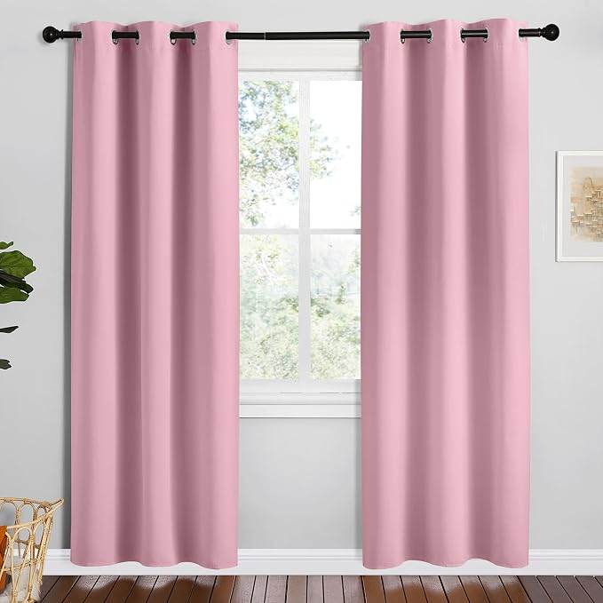 NICETOWN Crystal Pink Room Darkening Curtains by NICETOWN