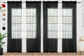 SpaceDresser Black Sheer Curtains 4 Panels Rod Pocket Semi-Sheer Curtain 96 by SpaceDresser